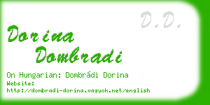dorina dombradi business card